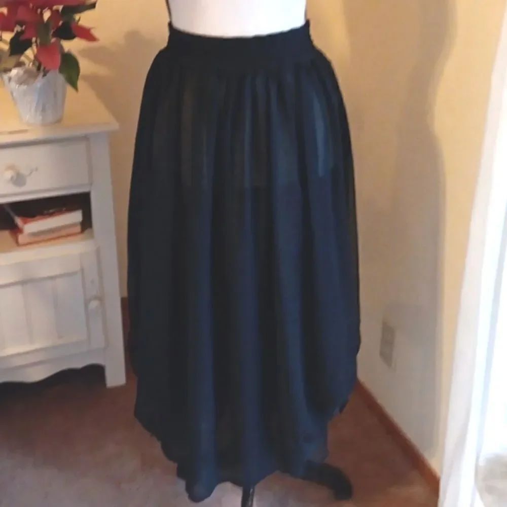 Pottery Sheer Black Skirt